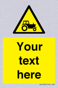 Custom warning farm machinery